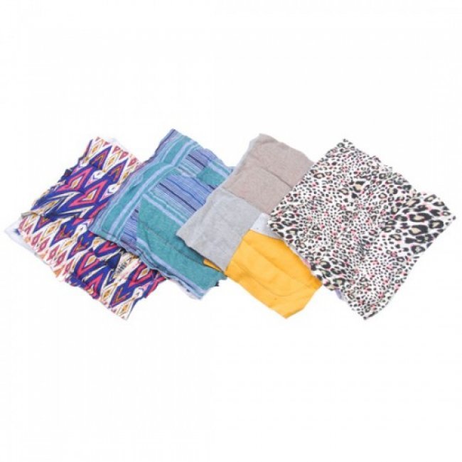 เศษผ้าเย็บวนคละสี 8x8 นิ้ว